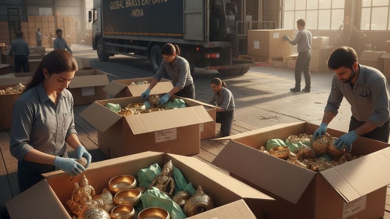 export ready for brass handicraft from India