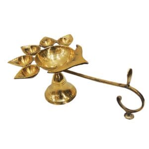 Brass Oil Lamp 5 wicks punchmukhi