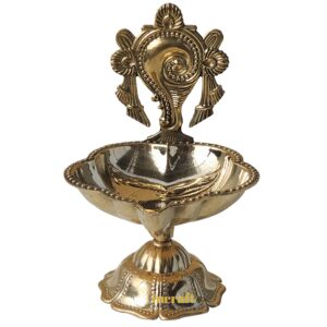 Brass Oil Lamp Sankh Deepak